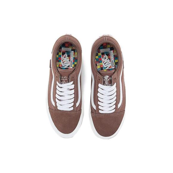 VANS X NICK MICHEL MEN\'S 6.5 SKATE OLD SKOOL BROWN NIB